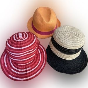 Three Aqua spring hats. Made in Italy.